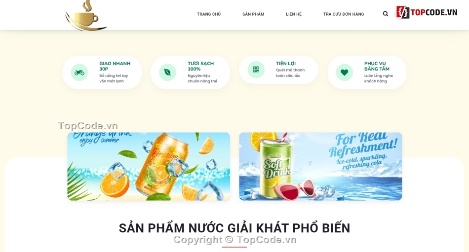 Source code đồ án asp,website bán nước asp,code website bán cafe asp,website coffee asp net mvc